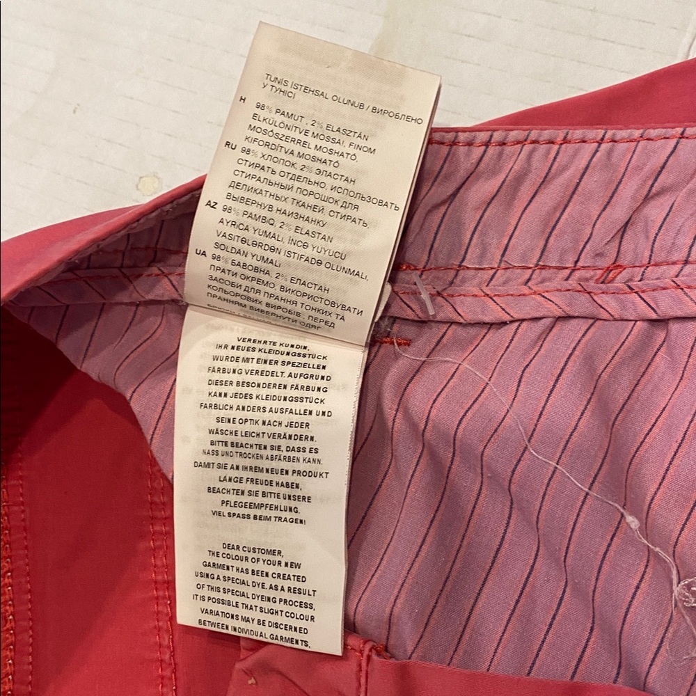 ROSNER from the heart May bright coral pink  cotton mix Chino Pants Size 4 - Picture 10 of 14
